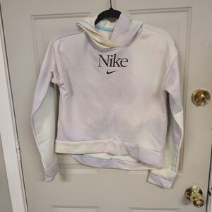 Girls Nike White and Light Blue Hoodie XL